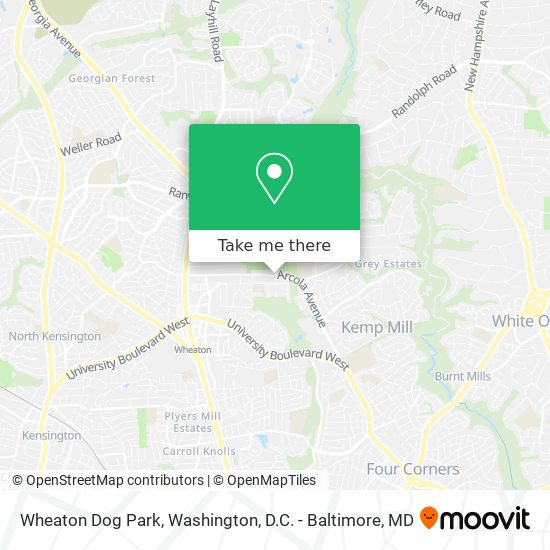 Mapa de Wheaton Dog Park