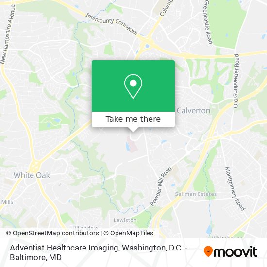 Mapa de Adventist Healthcare Imaging