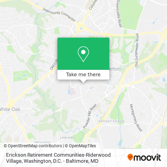 Erickson Retirement Communities-Riderwood Village map