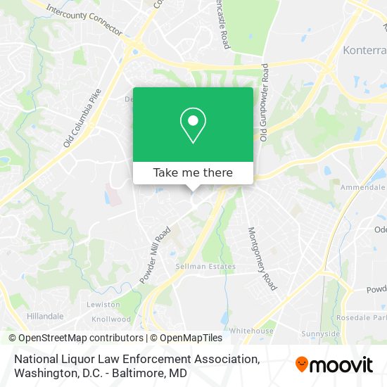 Mapa de National Liquor Law Enforcement Association