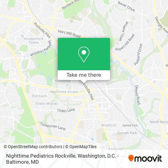 Mapa de Nighttime Pediatrics Rockville