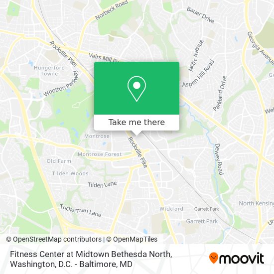 Fitness Center at Midtown Bethesda North map