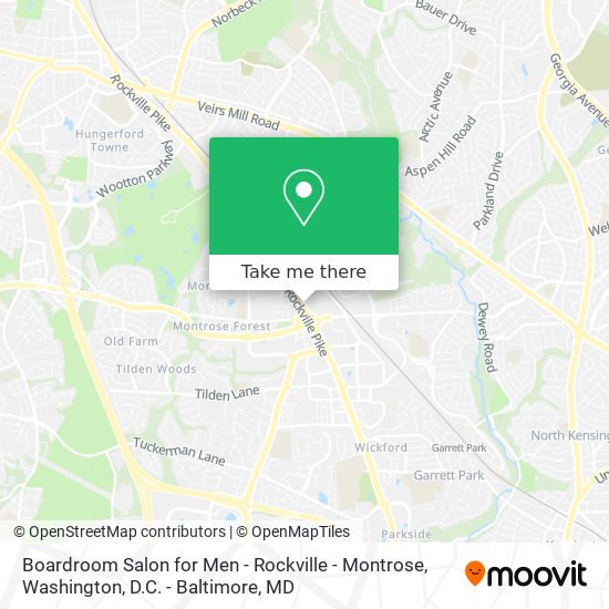 Boardroom Salon for Men - Rockville - Montrose map