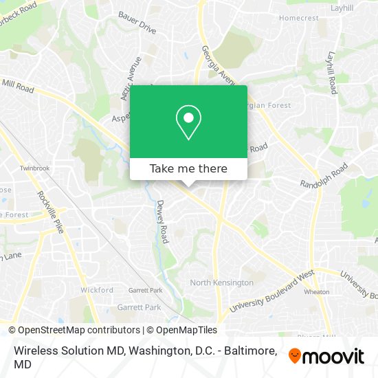 Wireless Solution MD map