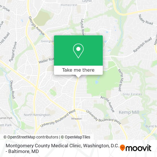 Mapa de Montgomery County Medical Clinic