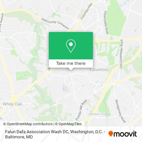 Falun Dafa Association Wash DC map