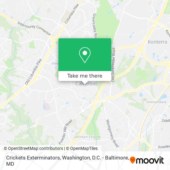 Crickets Exterminators map