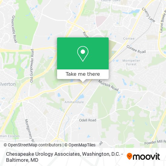 Mapa de Chesapeake Urology Associates