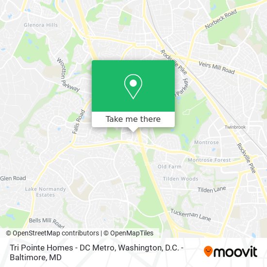 Mapa de Tri Pointe Homes - DC Metro