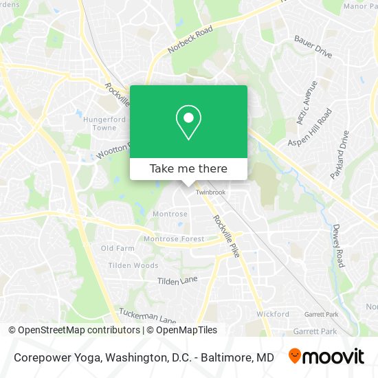 Corepower Yoga map