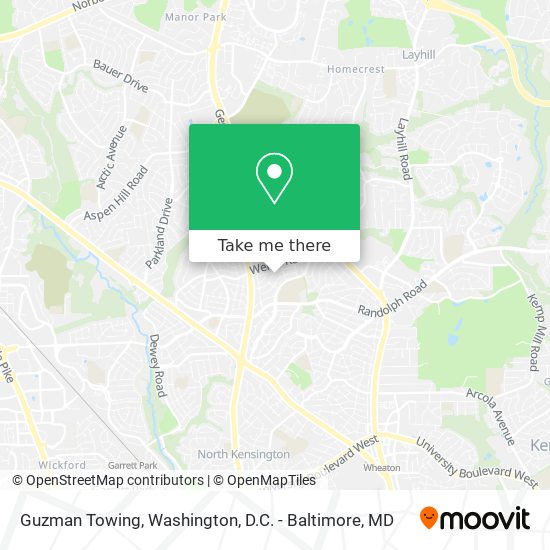 Guzman Towing map