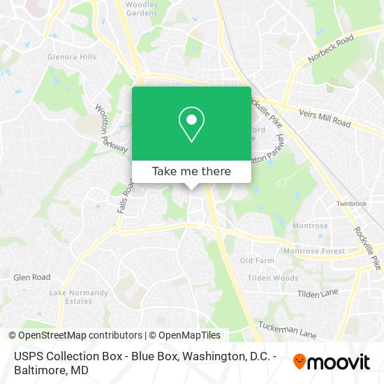 Mapa de USPS Collection Box - Blue Box