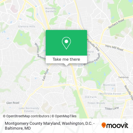 Mapa de Montgomery County Maryland