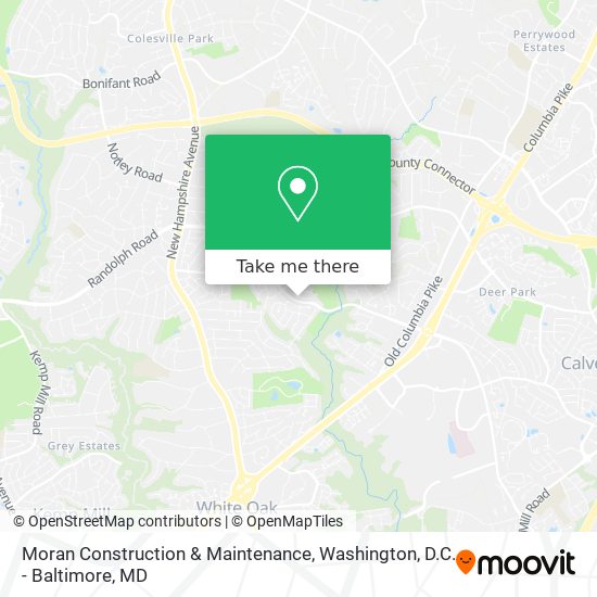 Moran Construction & Maintenance map