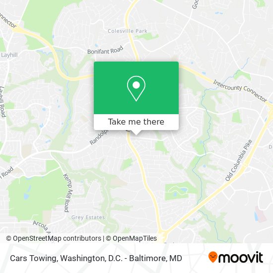 Cars Towing map