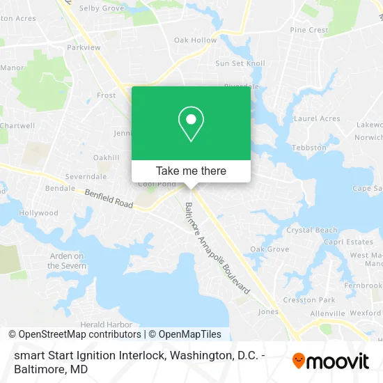 Mapa de smart Start Ignition Interlock