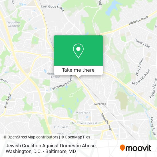 Mapa de Jewish Coalition Against Domestic Abuse