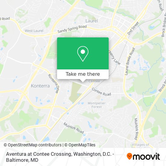 Aventura at Contee Crossing map