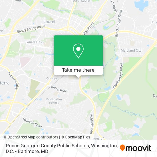 Prince George's County Public Schools map