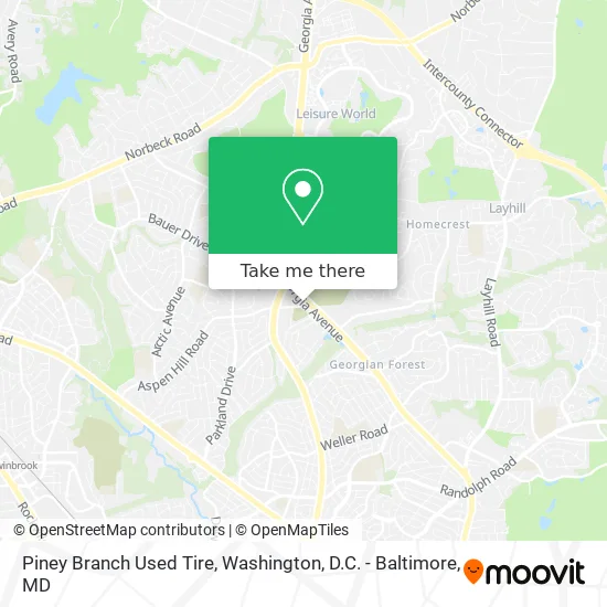 Piney Branch Used Tire map