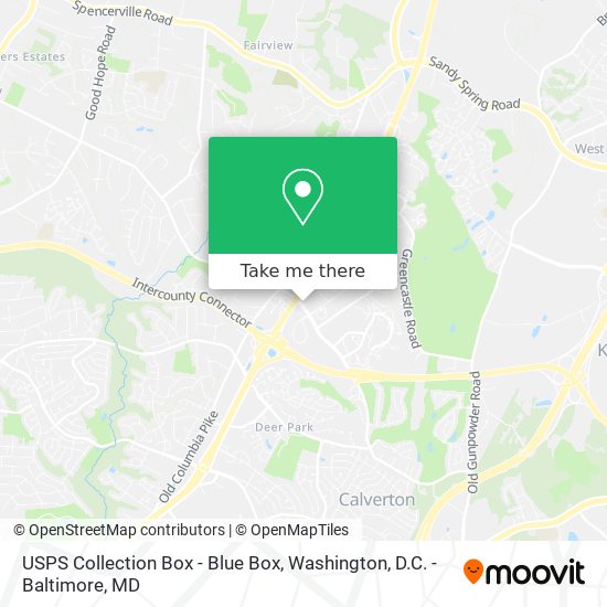 USPS Collection Box - Blue Box map