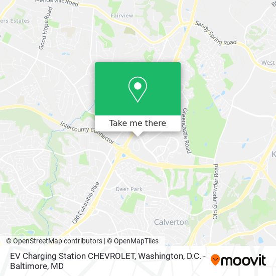 EV Charging Station CHEVROLET map