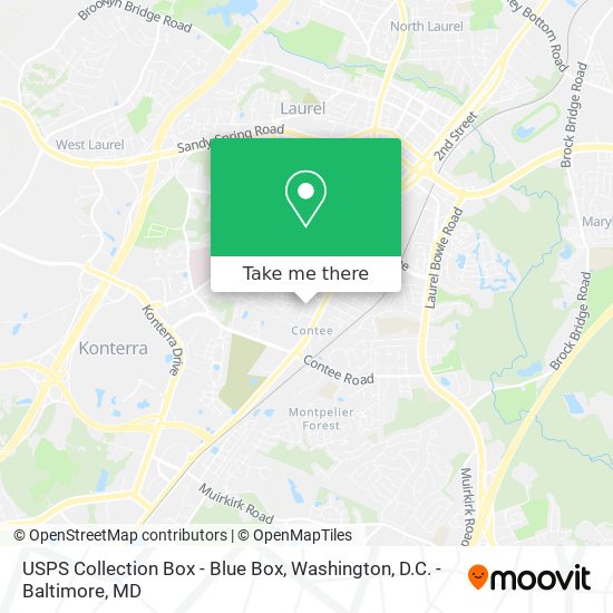 USPS Collection Box - Blue Box map