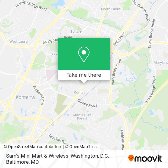 Sam's Mini Mart & Wireless map