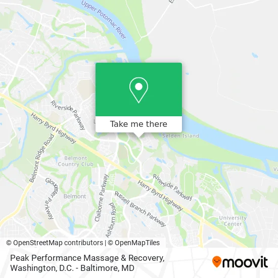 Peak Performance Massage & Recovery map