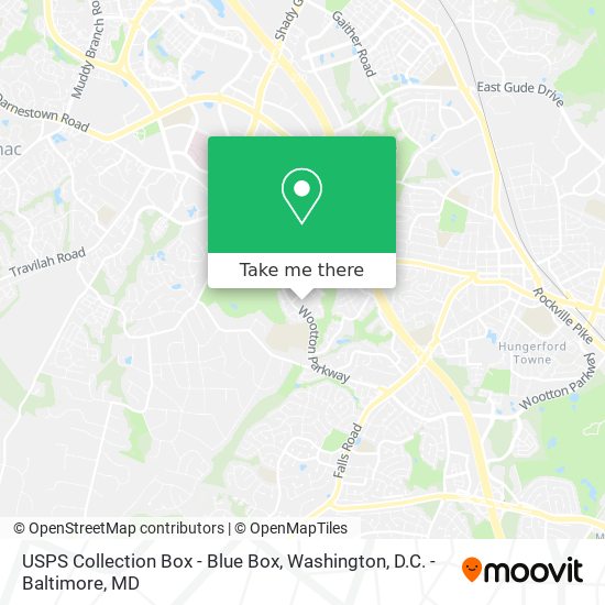 Mapa de USPS Collection Box - Blue Box