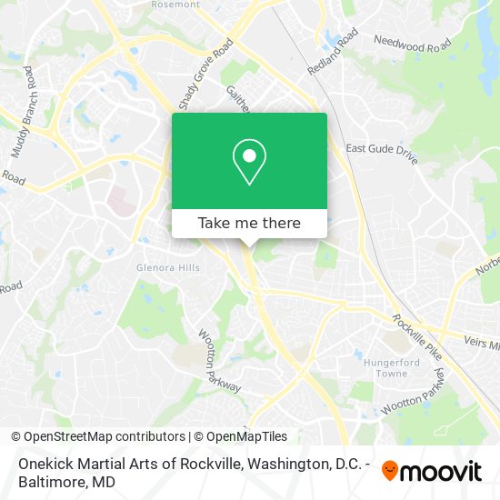 Onekick Martial Arts of Rockville map