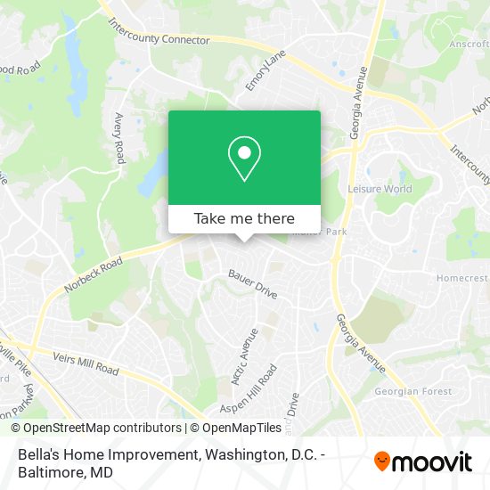 Bella's Home Improvement map