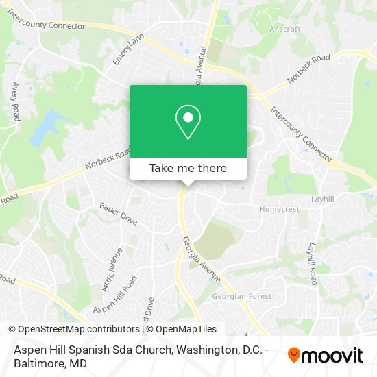 Aspen Hill Spanish Sda Church map