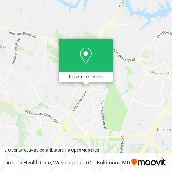 Aurora Health Care map