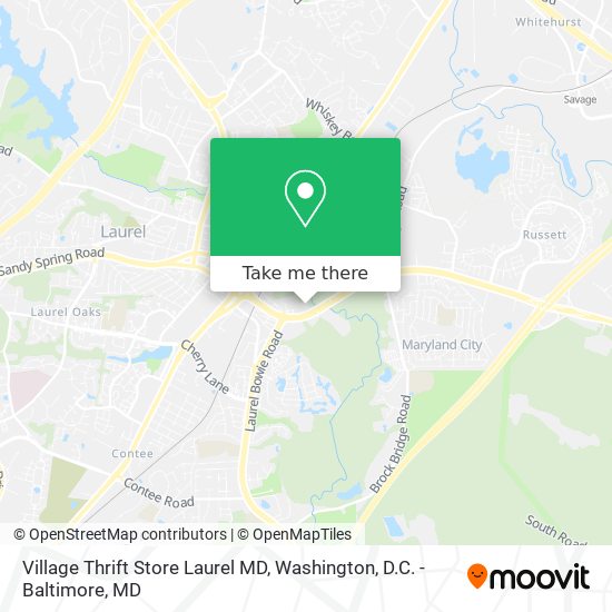 Mapa de Village Thrift Store Laurel MD