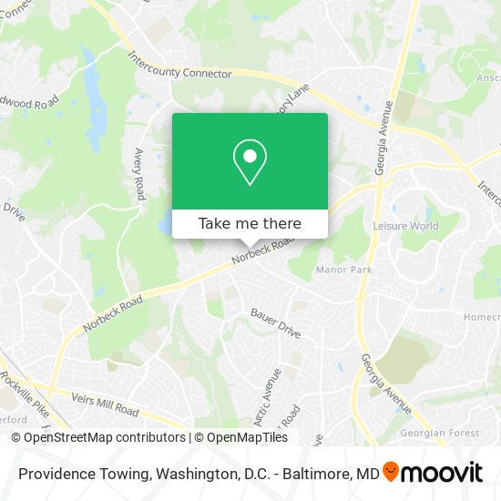 Providence Towing map