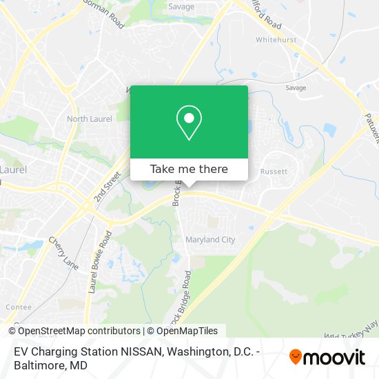 EV Charging Station NISSAN map