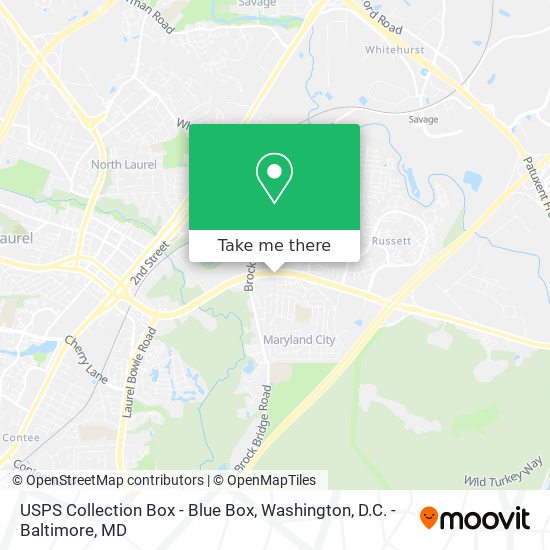 USPS Collection Box - Blue Box map