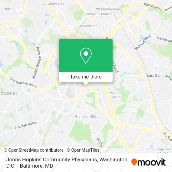 Mapa de Johns Hopkins Community Physicians