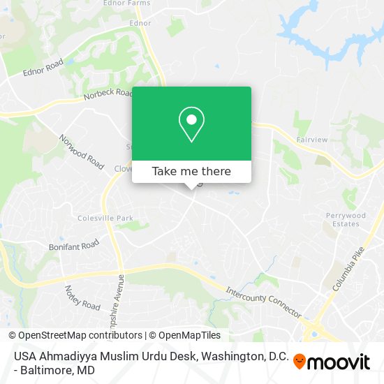 Mapa de USA Ahmadiyya Muslim Urdu Desk