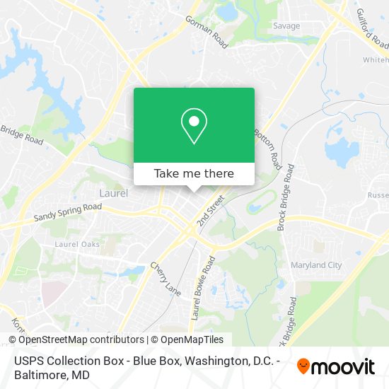 USPS Collection Box - Blue Box map