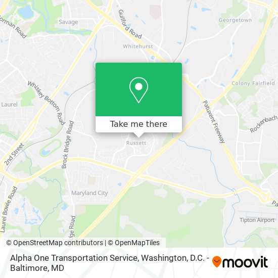 Alpha One Transportation Service map