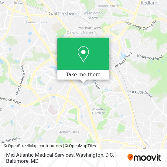 Mapa de Mid Atlantic Medical Services