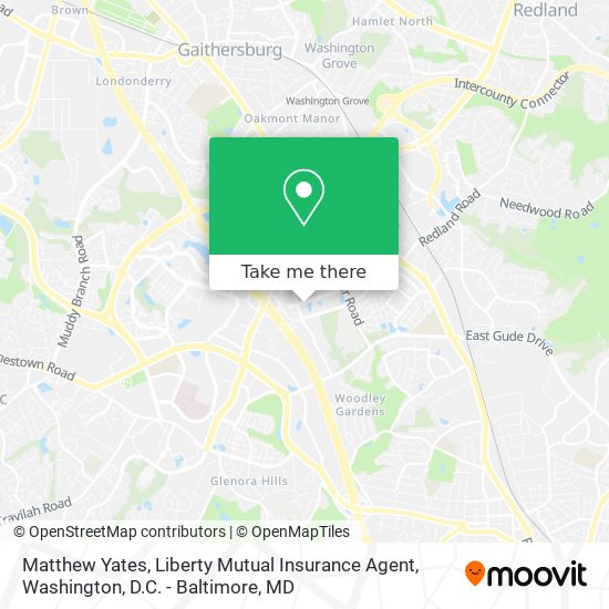 Mapa de Matthew Yates, Liberty Mutual Insurance Agent