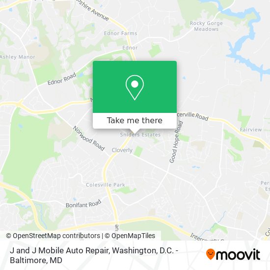 Mapa de J and J Mobile Auto Repair