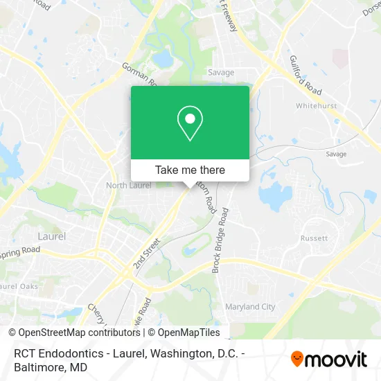 RCT Endodontics - Laurel map