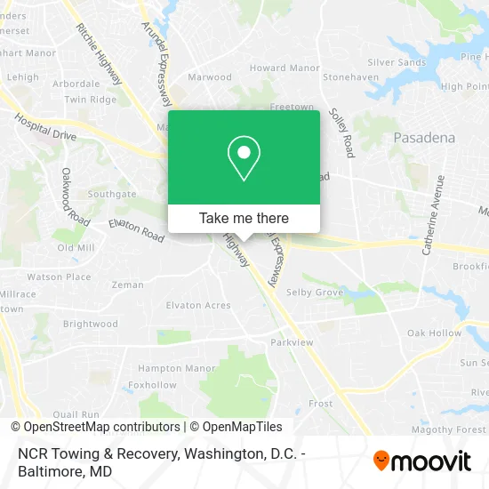 NCR Towing & Recovery map