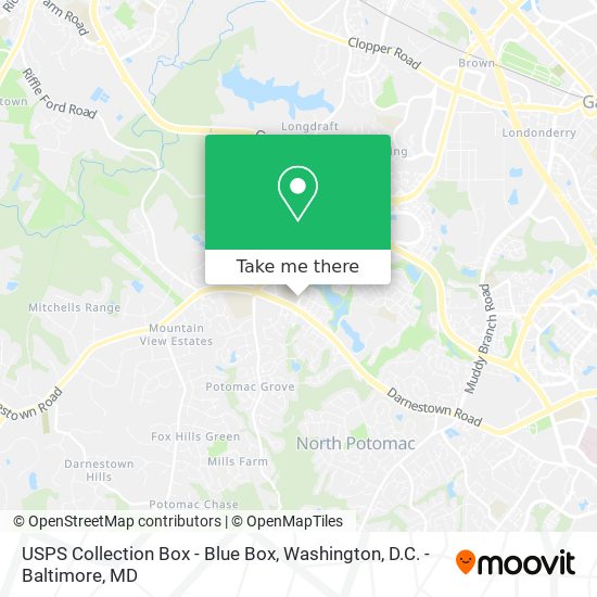 Mapa de USPS Collection Box - Blue Box