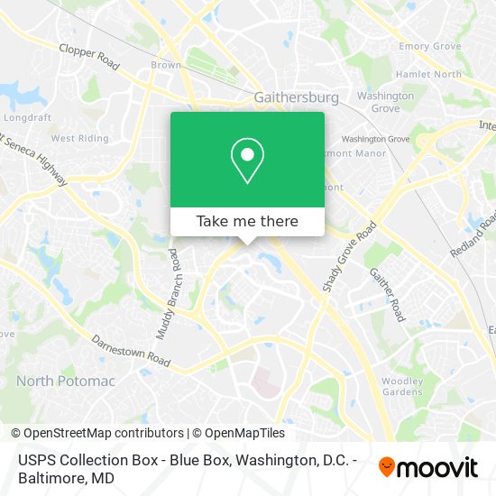 USPS Collection Box - Blue Box map