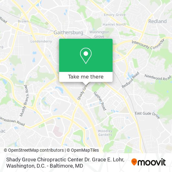 Mapa de Shady Grove Chiropractic Center Dr. Grace E. Lohr